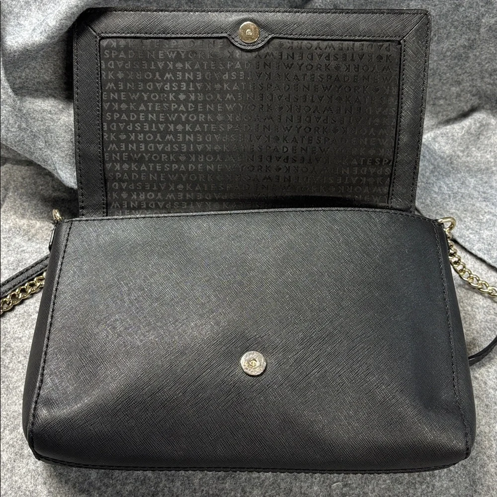 Kate Spade Alek Charlotte leather Street Black Crossbody  chain purse